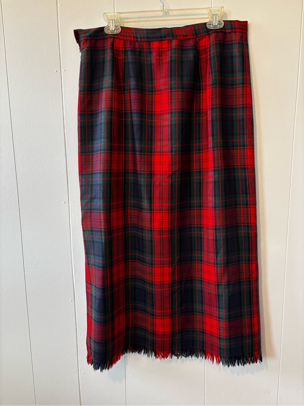 Rafaella Red & Black Tartan Maxi Skirt